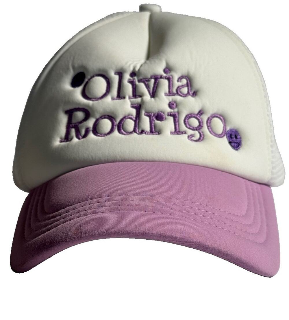 Olivia Rodrigo Official Trucker Hat White Pink Mesh Snapback Adjustable Cap